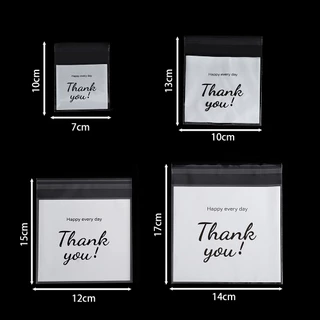 ถุงแก้ว OPP 20-100ชิ้น ถุงกาวในตัว มีอักษรThankyou สำหรับจัดเก็บ บรรจุภัณฑ์ ของขวัญ