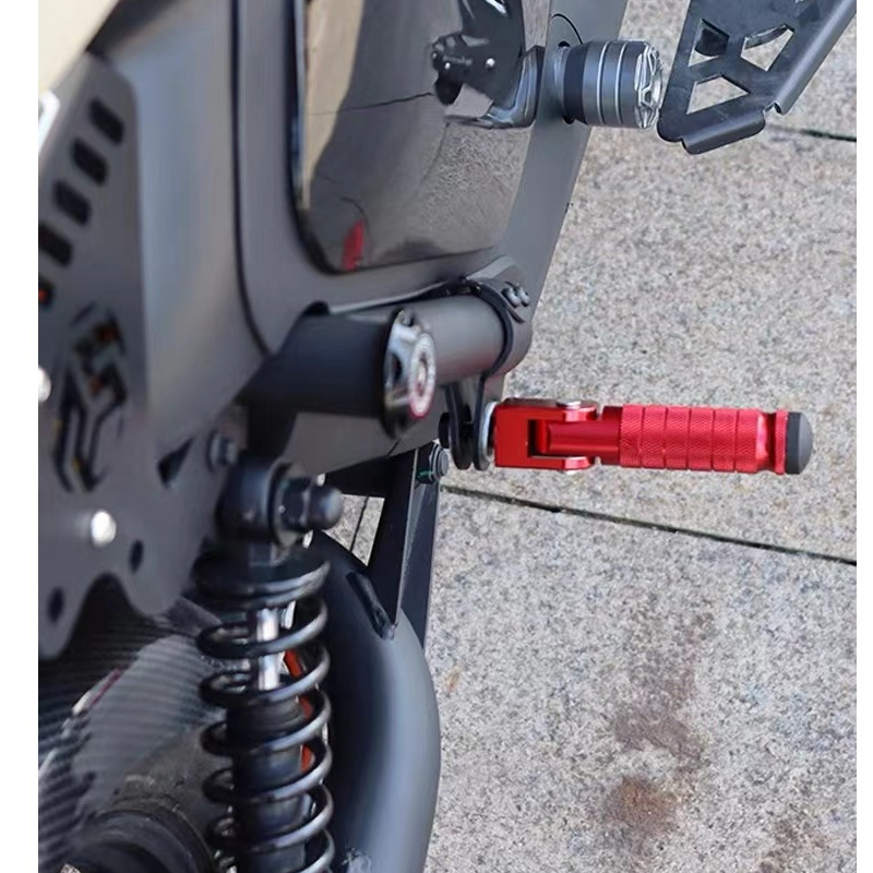 XW RACING ที่เหยียบเท้า แบบพับได้ สําหรับรถจักรยานยนต์ จักรยาน สกูตเตอร์ไฟฟ้า จักรยานยนต์ 8 มม ที่พักเท้า อลูมิเนียม กันลื่น - รูปที่ 6