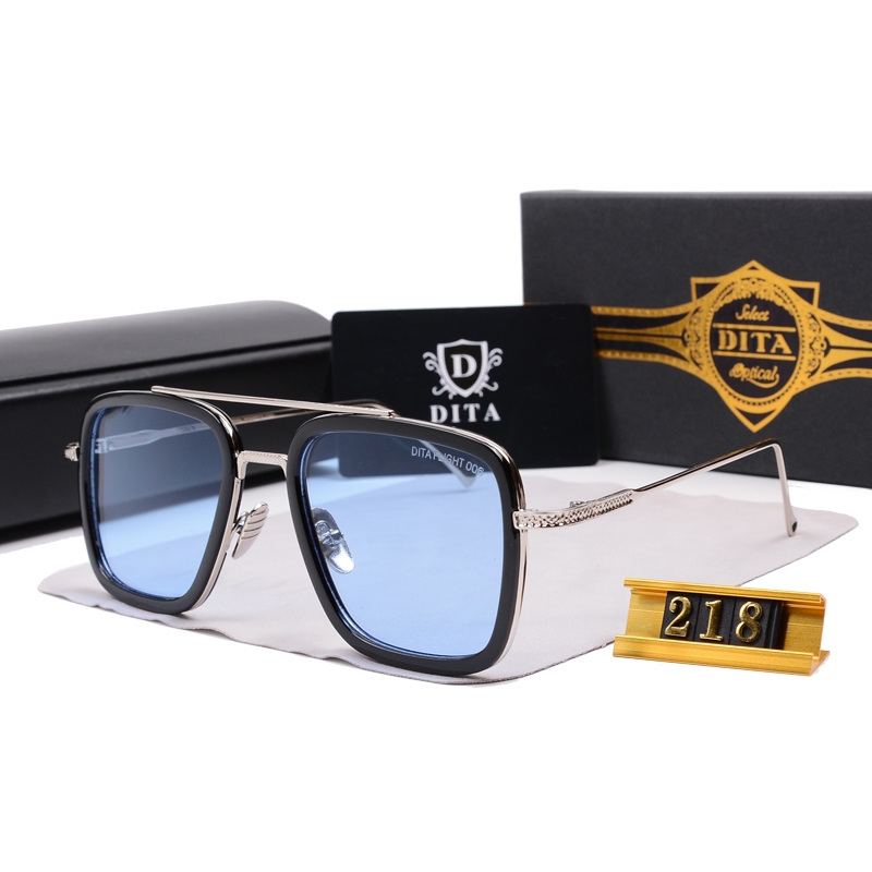 2024 ใหม่แฟชั่น Dita Square แว่นตากันแดดผู้ชายผู้หญิงยี่ห้อ Designer Vintage Tony Stark Sun แว่นตาสําหรับหญิง Shades 218