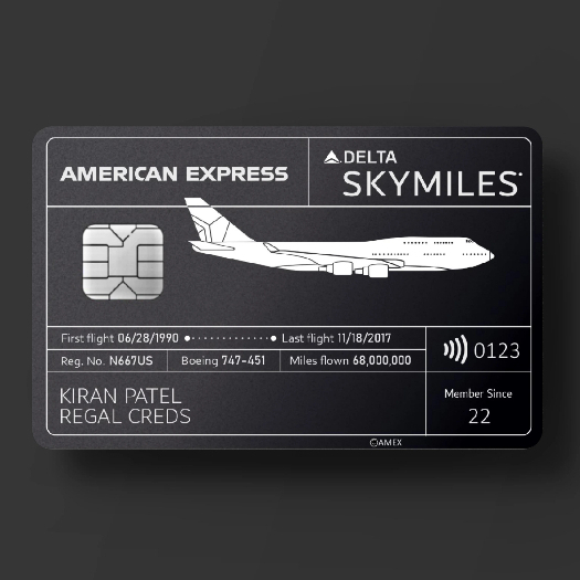 ของสะสมที่กําหนดเองของที่ระลึกการ์ดโลหะ AMEX-Skymiles ขนส่งอเมริกันการ์ดโลหะสํารองเสียง Damei การ์ดโ