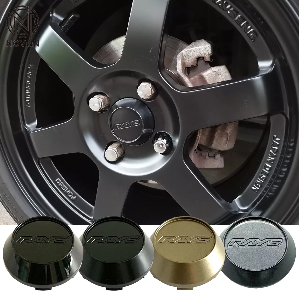 1pc 64 มม.RAYS รถศูนย์ล้อหมวก Fit สําหรับ Rays Volk Racing ล้อ CE28n TE37 ZE40 G25 สีดํา BRONZE
