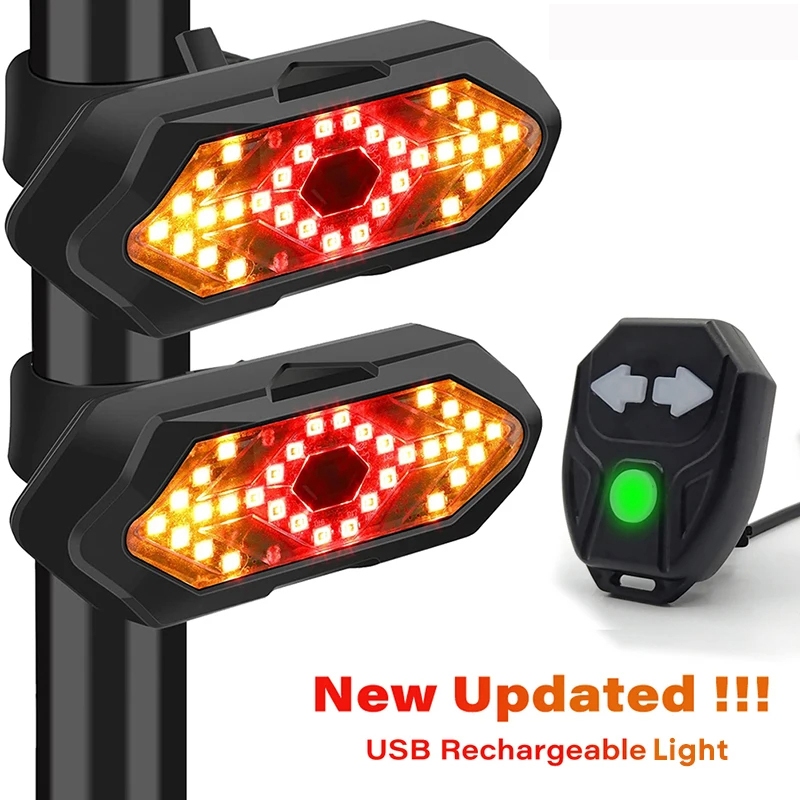 ไฟเลี้ยวจักรยาน ไร้สาย ชาร์จ USB สําหรับสกูตเตอร์ MTB Road