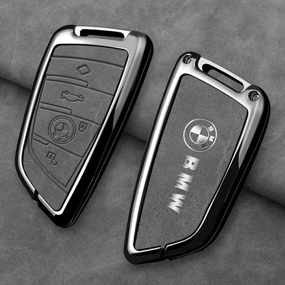 BMW อลูมิเนียมอัลลอยด์หนังกุญแจรถ 3 5 7 Series X1 X3 X3 X5 X6 320i 330i 340i 520i 530i 730i 740i