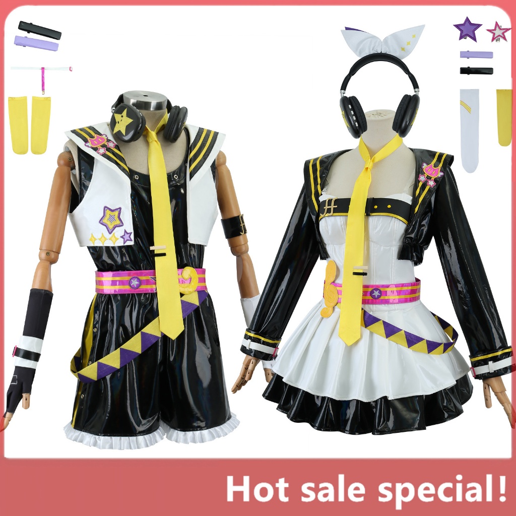 Muse Dash Linkage Kagamine Rin/Len cosplay Kagamine Rin Kagamine Len คอสเพลย์อะนิเมะเครื่องแต่งกายปร