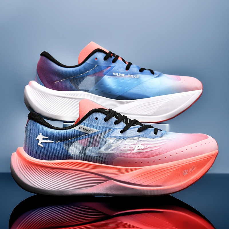 สไตล์ใหม่ Flying Shadow 3 Professional Marathon Carbon Board รองเท้าวิ่งนักเรียนเยาวชน Shock Absorption Ultra-Light กีฬา Racing รองเท้าวิ่งผู้ชายอินเทรนด์
