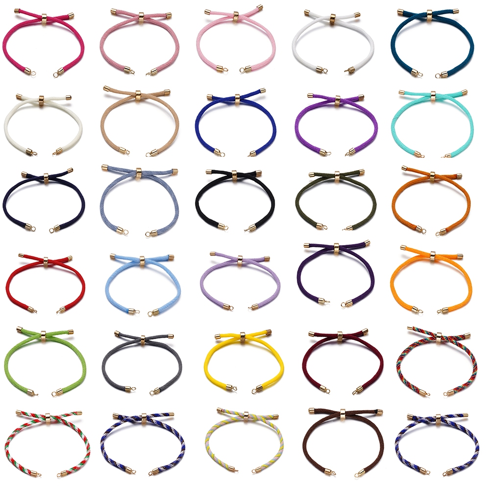 St. kunkka 8 * 120 มม.1 ชิ้นสร้อยข้อมือเชือกด้ายมากกว่า 40 สีสร้อยข้อมือเชือกสายกึ่งสําเร็จรูปผลิตภัณฑ์ปรับสําหรับ DIY สร้อยข้อมือทํา