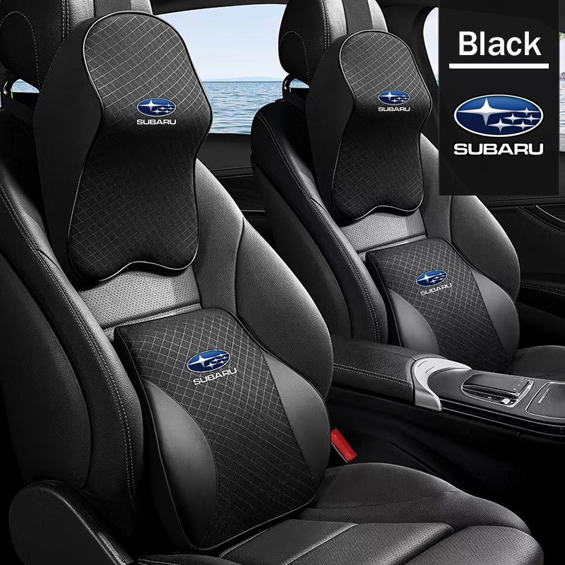 Fit สําหรับ Subaru XV XT Forester Outback Legacy Impreve Breathable ผ้าไหมหน่วยความจําโฟมหมอนขับรถ Headrest คอสนับสนุนหมอนรถที่นั่งด้านหลังเอวเบาะ