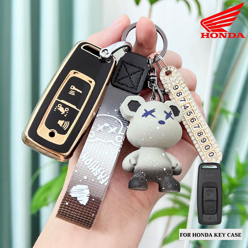 Tup ฝาครอบกุญแจรถเหมาะสําหรับ Honda PXC 160/PCX/Vario/ADV/Scoopyi/Lead/Click 125i/Giorno/Winnerx V3/Air Blade/SH/Vision Remote Key Case Honda พวงกุญแจ