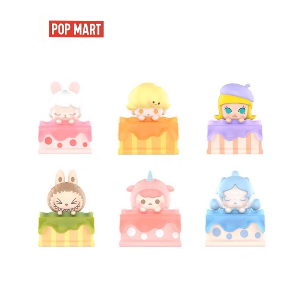 Pop Mart Cut Corner Cake เค้กเบอร์รี่รุ่นที่สอง DIMOO ฟิกเกอร์ SKULLPANDA Doll MOLLY ตกแต่ง