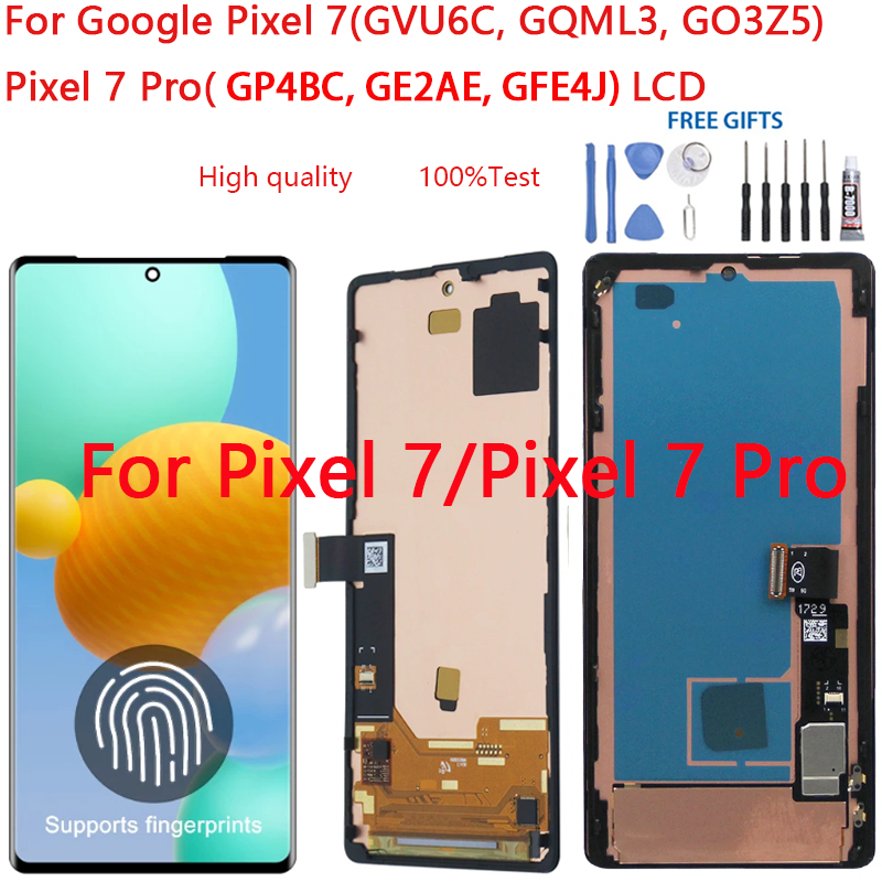 Oled สําหรับ Google Pixel 7(GVU6C, GQML3, GO3Z5)/Pixel 7 Pro( GP4BC, GE2AE, GFE4J) GLUOG จอแสดงผล LC