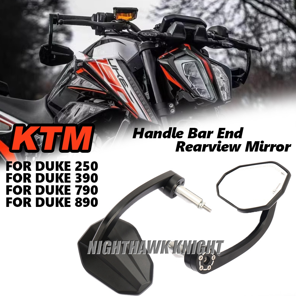 เหมาะสําหรับ KTM DUKE 390 DUKE 250 790 890 รถจักรยานยนต์ Universal 7/8 "22 มม.CNC อลูมิเนียม Handlebar End กระจกมองหลังกระจกมองข้าง