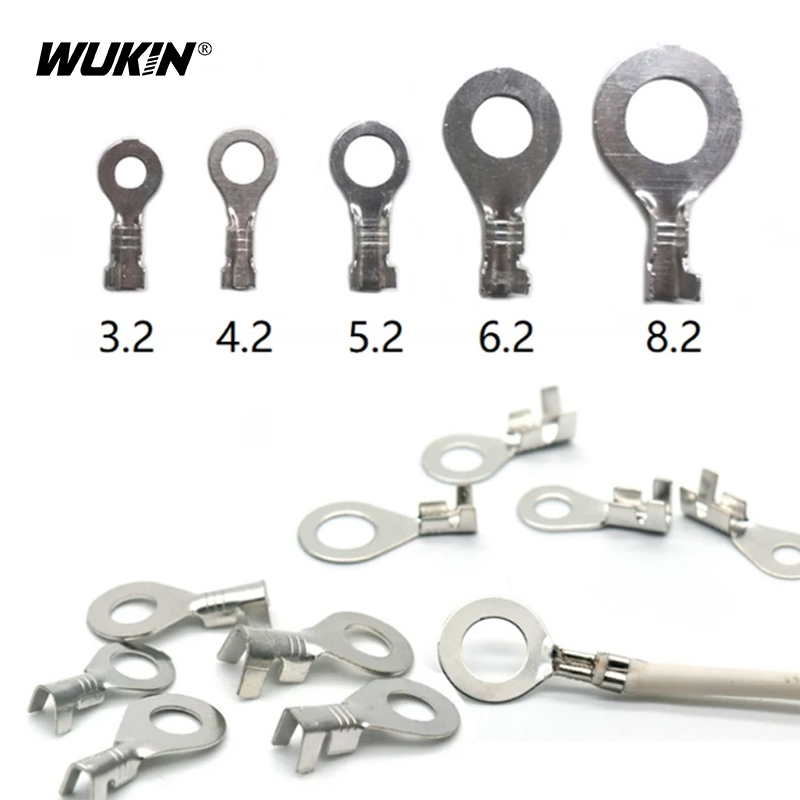 10 ชิ้น DJ431 A3.2 A4.2 A5.2 B4.2 B6.2 8.2 ลวด End Lug Terminal O แหวนทองแดงเปลือยเย็นกดวงกลม Splice Crimp