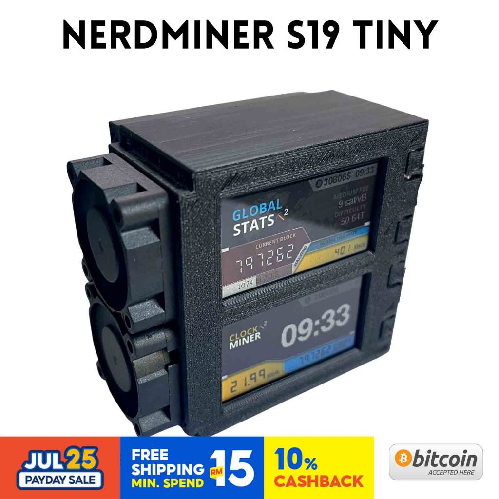 ⭐⭐⭐Nerdminer V2pro 156Kh/s S19 Tiny 78KH/s*2 T-Display S3 1.6.3 Bitcoin Solo Lottery Nerd Miner S19M