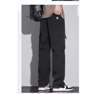 BECOOLMAN - 【M-3XL】2024ฤดูร้อนบางหลวมตรงกางเกงผู้ชายอเมริกันแฟชั่นสบายๆกางเกงกีฬา
