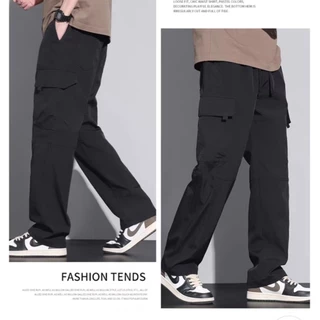 BECOOLMAN - 【M-3XL】2024ฤดูร้อนบางหลวมตรงกางเกงผู้ชายอเมริกันแฟชั่นสบายๆกางเกงกีฬา