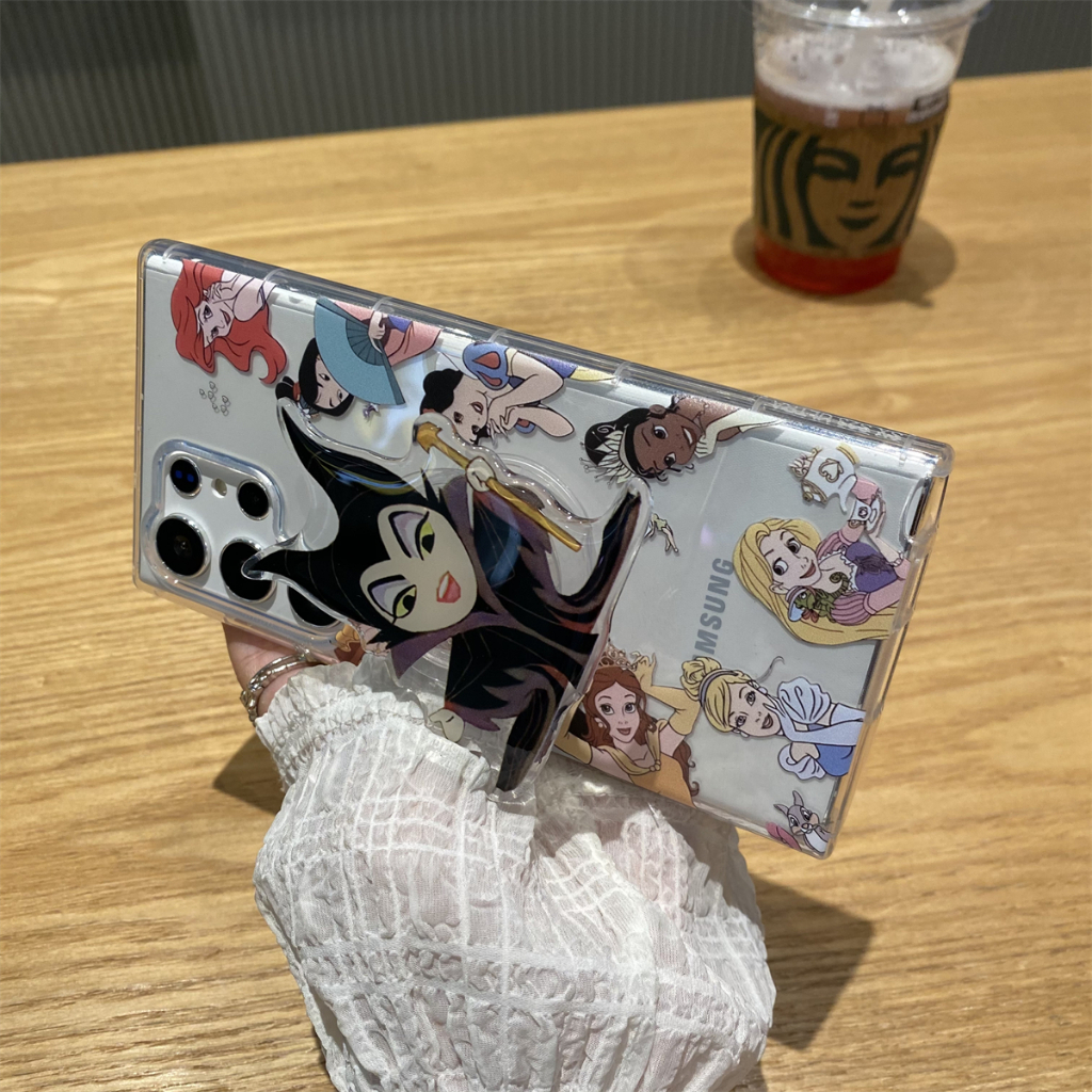 การ์ตูน สโนว์ไวท์ แม่มดเก่า วงเล็บ เคส Samsung Galaxy S23 S24 Ultra Plus + S21 S20 S22 Ultra S10Lite S20 S21 S23 FE Note 20 10 Plus Lite A55 A52 A35 A33 A34 A25 A24 Case โปร่งใส ป้องกันการตก นุ่นุ่ม เคสมือถือซัมซุง