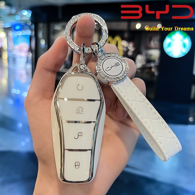 Tpu ฝาครอบพวงกุญแจสําหรับ BYD Atto 3/Dolphin/ซีล/ซีล 7/Dolphin mini/Shark/M6/atto2/seal 5 Remote Key Case BYD พวงกุญแจ