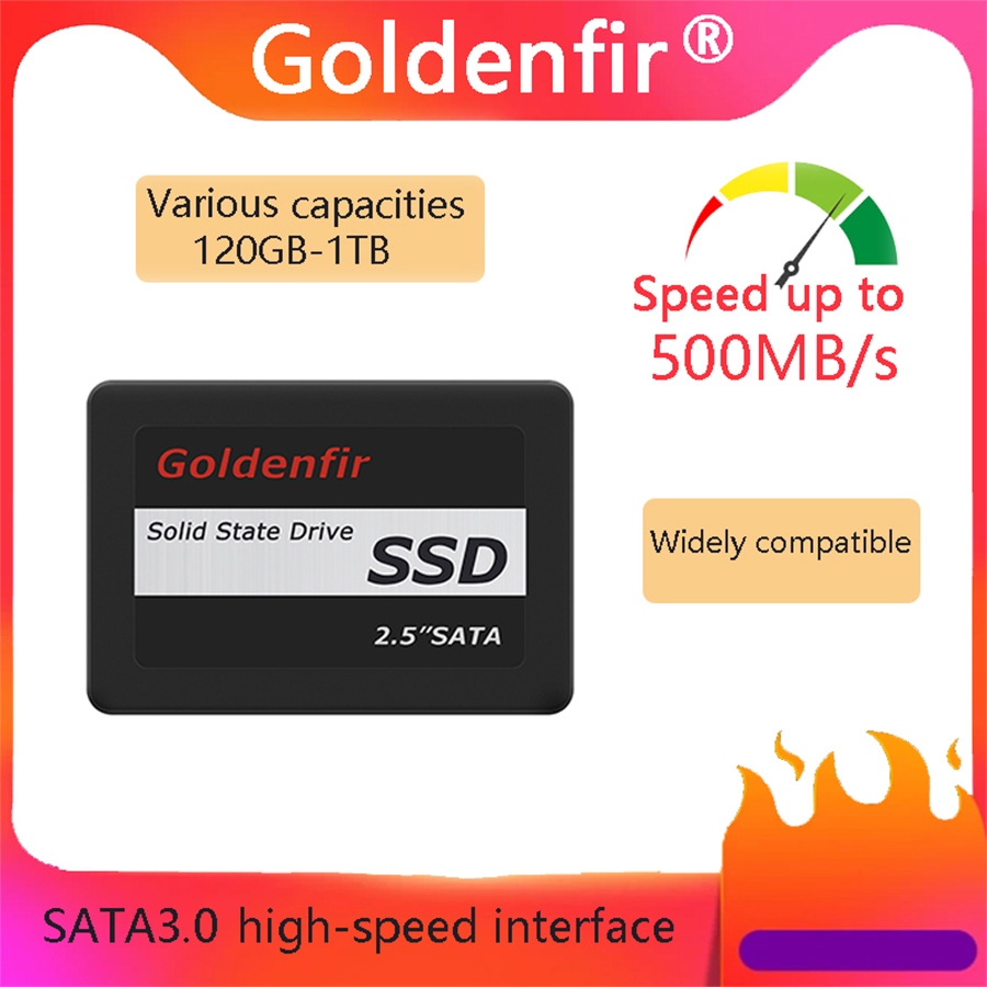 Goldenfir2.5SSD 120G,128G,240G,256G,480G,512G SATAIII is suitable for laptops and desktop computers