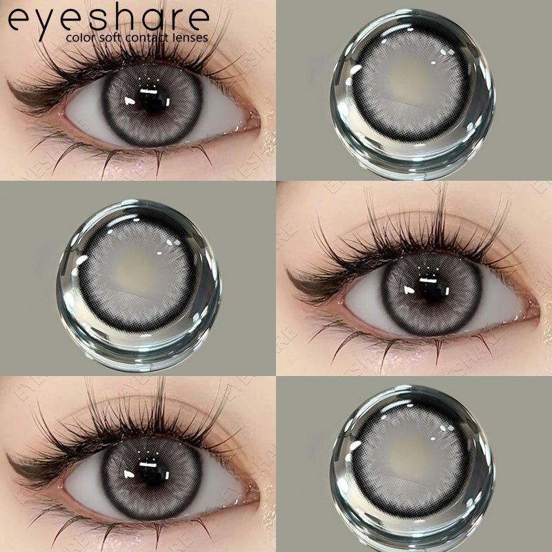 SparkleGirl คอนแทคเลนส์ DIAMOND GRAY/BROWN/BLUE/GREEM คอนแทคเลนส์สี เส้นผ่านศูนย์กลางใหญ่ 14.5mm สีน้ำตาลเทา