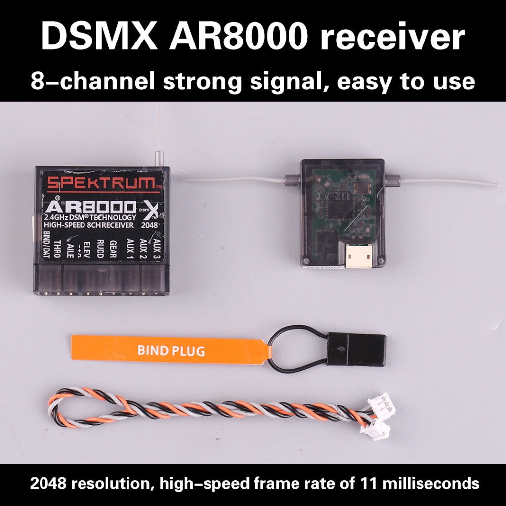 2.4GHz สําหรับ DSM2 8 ช่องความเร็วสูง AR8000 ตัวรับสัญญาณขยายเสาอากาศสําหรับ DX7s DX8 DX9 สําหรับ RC