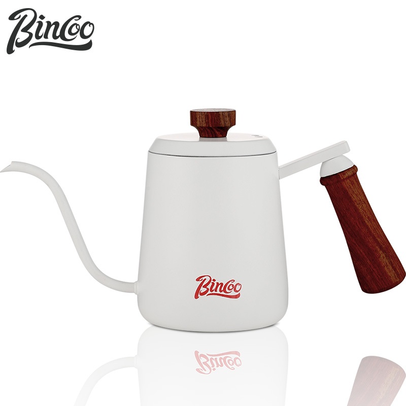 Bincoo หม้อกาแฟมือทัวร์สแตนเลสในครัวเรือน Hand-pour หยดกาแฟกาต้มน้ําหม้อกาแฟพร้อมฝาปิด 350ML