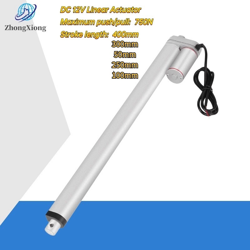 DC 12V Linear Actuator 500N Max Lift 400mm Stroke Electric Motor for Medical Auto Car