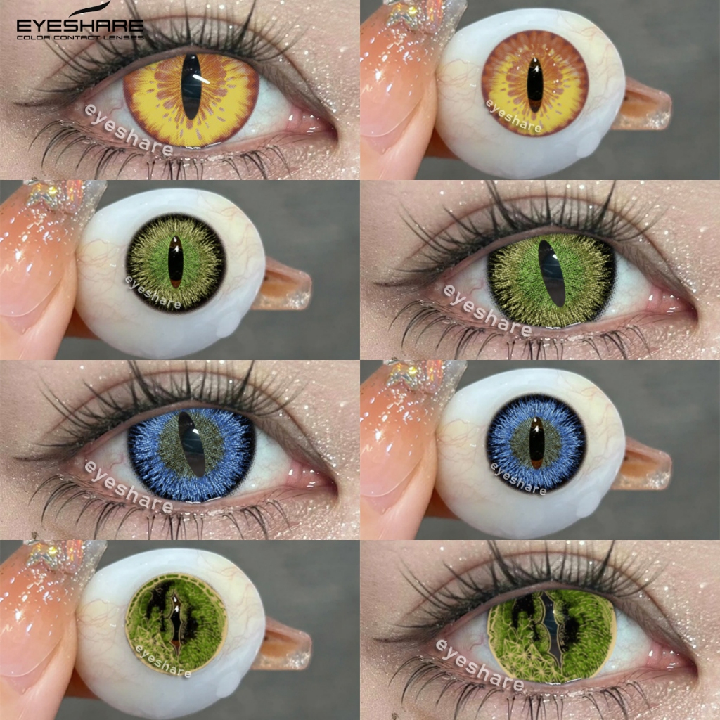 Eyeshare 1 คู่คอสเพลย์คอนแทคเลนส์ Dianosuar Series Eye Color เลนส์ธรรมชาติรายปีคอนแทคเลนส์