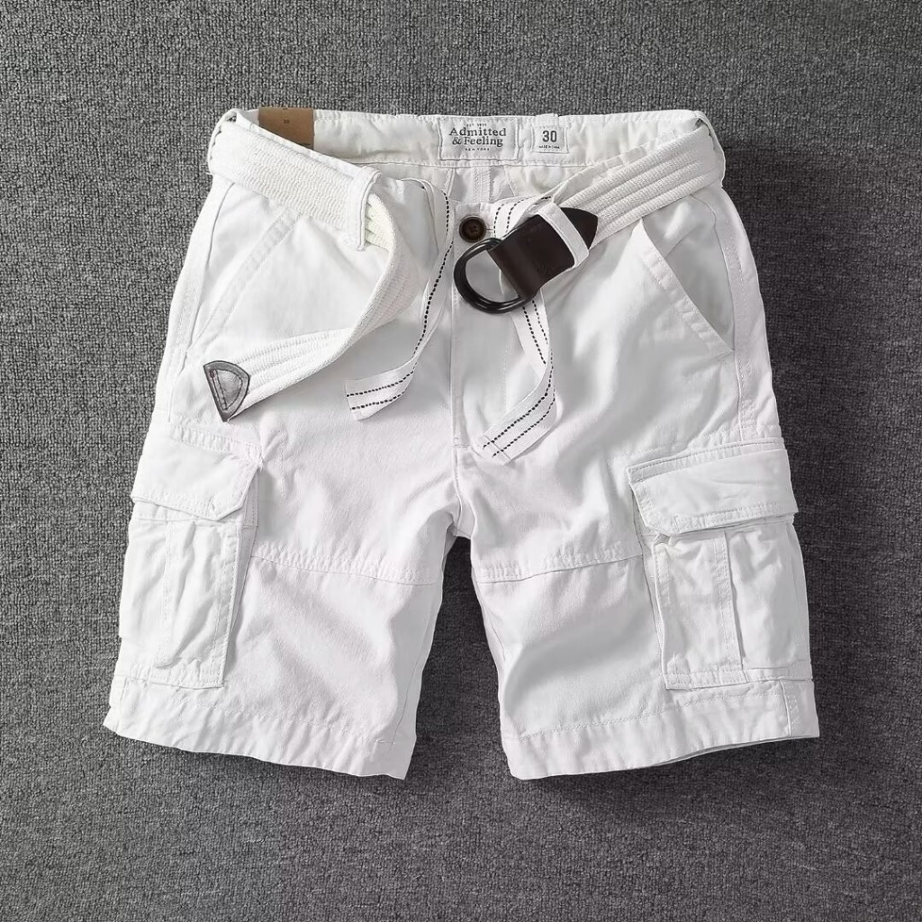 Street Wear Retro Casual กางเกงขาสั้นผู้ชาย M-3XL ฤดูร้อนกลางแจ้ง Mountain Design ตรงกางเกงกลางผู้ชายอินเทรนด์แฟชั่นหลวม All-Match กางเกงห้าจุด Boy