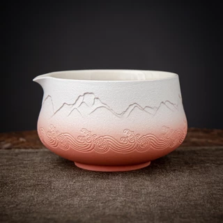 Teanagoo chawan ถ้วยมัทฉะ matcha bowl Japanese Whisk (7 ชิ้น) Matcha Set Mtacha Kit Bowl with Ste Spout Bamboo Whisk (chasen) Scoop (chashaku) Matcha Whisk Holder.N35,Gradient Pink White