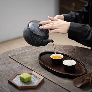 Teanagoo กาน้ําชาเซรามิกญี่ปุ่นพร้อม Infuser, กาน้ําชาเซรามิคหม้อเดียว,กรองชา Maker หม้อด้านข้างสร้างสรรค์, กาน้ําชาพร้อมที่จับด้านข้างและสําหรับชาใบหลวม,250 ML/8.5 OZ,VP-1,Charco