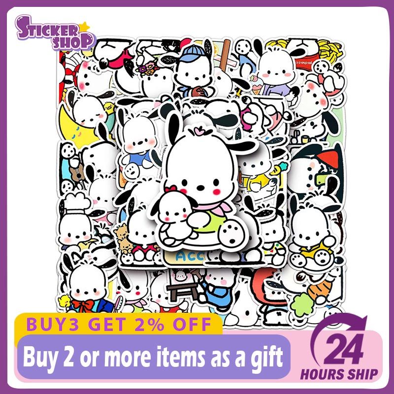 50 ชิ้นการ์ตูน Pochacco สติกเกอร์กันน้ํา DIY แล็ปท็อปเครื่องเขียนเด็กผู้หญิงสติกเกอร์ของเล่น