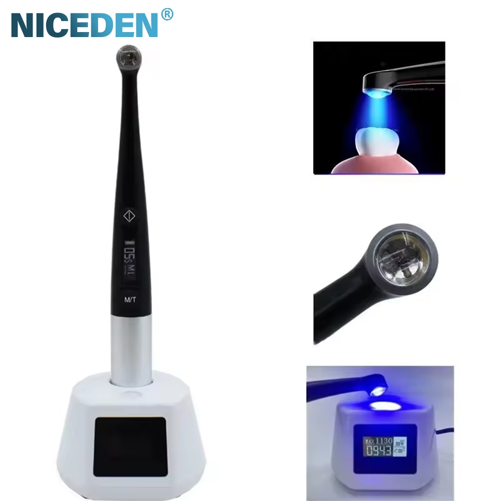Niceden 3000 mw/cm2 ไฟ Led Curing Dental Cure โคมไฟ 1 วินาทีพลังงานสูง Curing พร้อม 7 โหมด