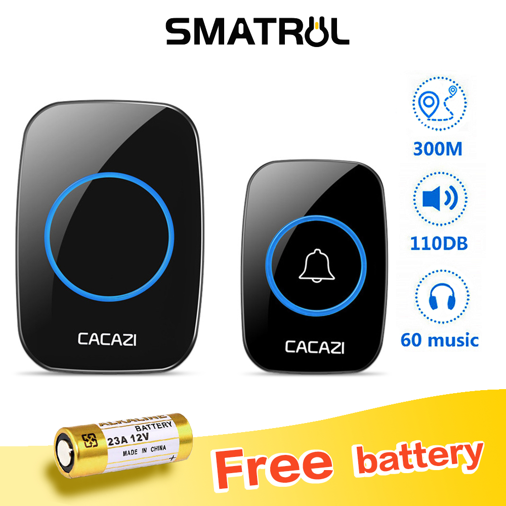 Smatrul ออดประตูไฟฟ้าไร้สาย ปลั๊ก Us กันน้ํา ใช้แบตเตอรี่ สําหรับบ้าน