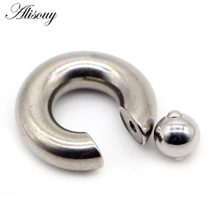Alisouy 1 ชิ้น 316L ผ่าตัดสแตนเลส Circular Barbells ขนาดเต็มรอบแหวนริมฝีปากคิ้วจมูก Studs Body เจาะเครื่องประดับ