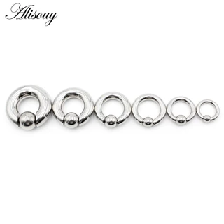 Alisouy 1 ชิ้น 316L ผ่าตัดสแตนเลส Circular Barbells ขนาดเต็มรอบแหวนริมฝีปากคิ้วจมูก Studs Body เจาะเครื่องประดับ