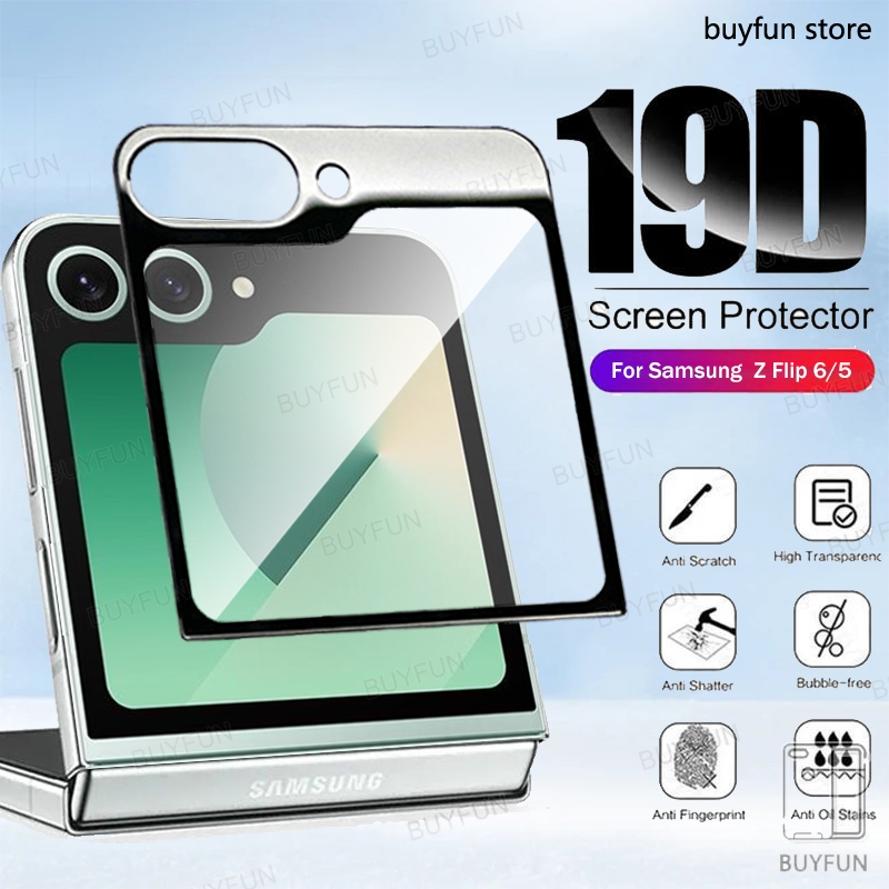 สําหรับ Samsung Z Flip 6 5 zflip6 z6 flip6 5G ตัวป้องกันหน้าจอขนาดเล็กกระจกนิรภัยป้องกันฟิล์ม