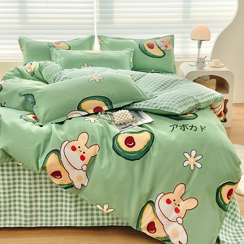 1ชิ้น ปลอกผ้านวม ไม่มีผ้านวม นุ่ม ดอกไม้ กระต่าย 3ฟุต/5ฟุต/6ฟุต/6.5ฟุต duvet cover