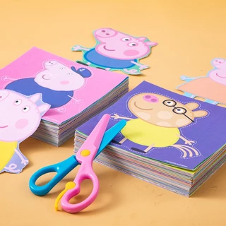 ✂️ ชุดตัดกระดาษ Peppa Pig 108 หน้า พร้อมกรรไกรนิรภัย ฝึกทักษะมือ เสริมสร้างจินตนาการ ของเล่น DIY เรียนรู้ผ่านการเล่น