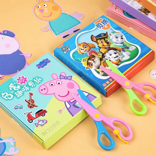 ✂️ ชุดตัดกระดาษ Peppa Pig 108 หน้า พร้อมกรรไกรนิรภัย ฝึกทักษะมือ เสริมสร้างจินตนาการ ของเล่น DIY เรียนรู้ผ่านการเล่น