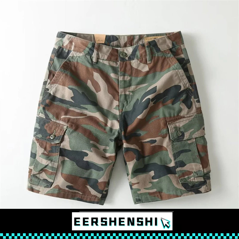 รหัสคูปอง EERSHENSHI [BHAPSHDHD] กางเกงขาสั้นผู้ชายกางเกงขาสั้นแบรนด์อินเทรนด์หลวมลำลองขนาดใหญ่