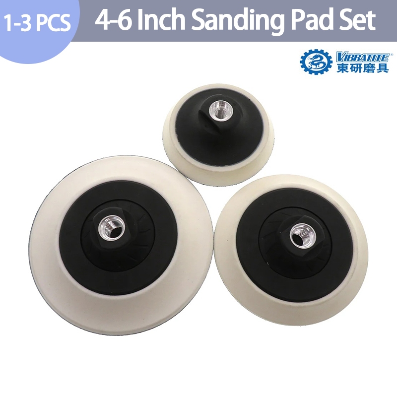 4 "5 "6 "Sanding Pad M10 M14 ด้าย Hook & Loop Backing แผ่น Self-กาว Buffing Pads ขัดเครื่องมือสําหรับ Orbital รถขัด