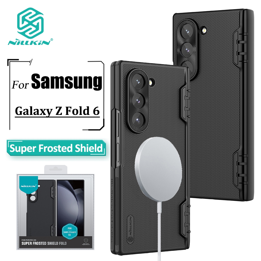 Nillkin Super Frosted Shield พับแม่เหล็กสําหรับ Samsung Galaxy Z Fold 6 5G กรณี Ultra Thin Matte PC Anti กันกระแทกปกหลัง