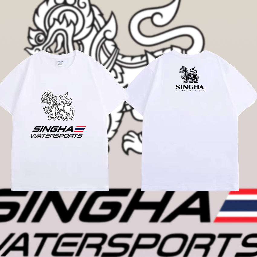 พร้อมส่ง เสื้อSINGHA BEER ผ้าCotton 100% เสื้อยืด เบียร์ ช้าง ใส่ได้ ทั้ง ชาย หญิง ผ้าบาง ใส่สบาย ไม่หด ไม่ย้ gogo#04