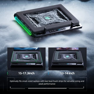 Llano V10 แล็ปท็อปคูลเลอร์ RGB แล็ปท็อป Cooling Pad Stand ที่มีประสิทธิภาพ 4.72 นิ้วภายนอก Turbo Cooling พัดลม Fast Cooling คอมพิวเตอร์ 13-17 นิ้ว 3 ขาตั้งปรับได้ 4-Port USB C&A