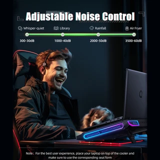 Llano V10 แล็ปท็อปคูลเลอร์ RGB แล็ปท็อป Cooling Pad Stand ที่มีประสิทธิภาพ 4.72 นิ้วภายนอก Turbo Cooling พัดลม Fast Cooling คอมพิวเตอร์ 13-17 นิ้ว 3 ขาตั้งปรับได้ 4-Port USB C&A
