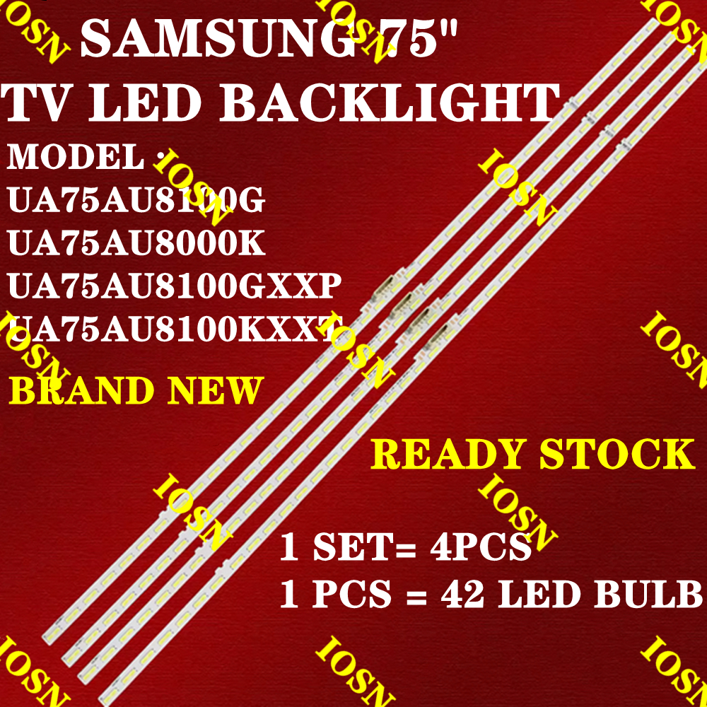 ใหม่ 4PCS UA75AU8000K UA75AU8100GXXP UA75AU8100KXXT UN75AU8000 UA75AU8100G SAMSUNG 75" TV LED BACKLI
