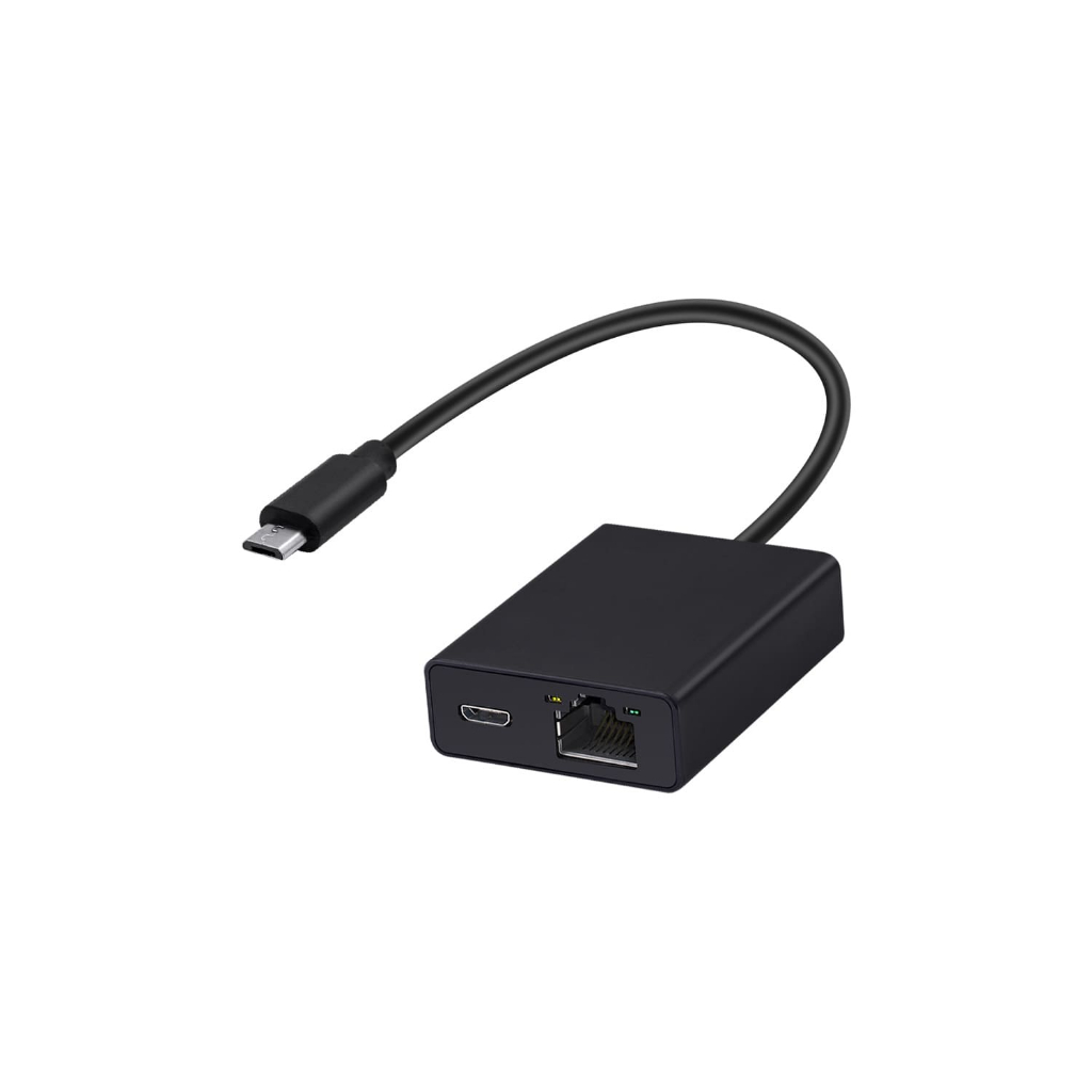 อะแดปเตอร์ Type-C / Micro USB เป็น RJ45 Ethernet สำหรับ Fire TV Stick / โทรศัพท์มือถือ