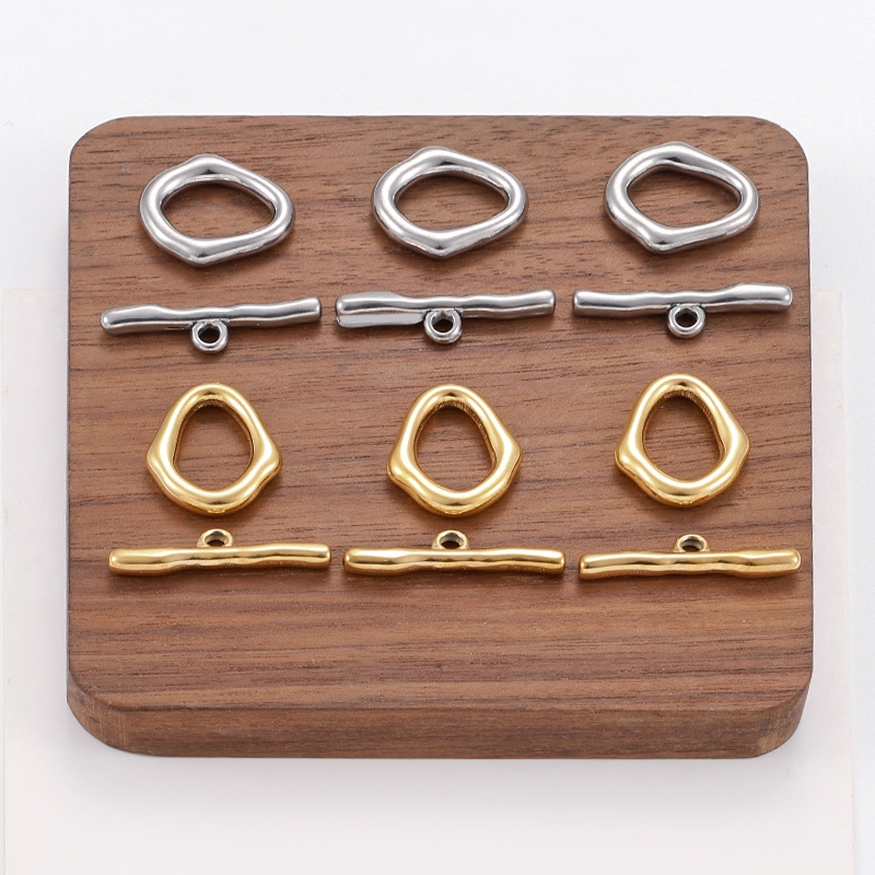 สแตนเลสขัดเงา 18K Gold รูปพิเศษ OT ล็อคเครื่องประดับ diy สร้อยคอสร้อยข้อมืออุปกรณ์เสริม