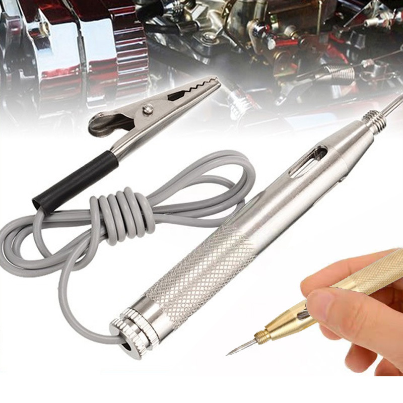 Dc 6-24V ไฟรถยนต์อัตโนมัติ เครื่องทดสอบวงจร โคมไฟ แรงดันไฟฟ้า ปากกาทดสอบ เครื่องตรวจจับ โพรบ รถจักรยานยนต์ ทดสอบวงจร ทดสอบไฟ โวลต์มิเตอร์