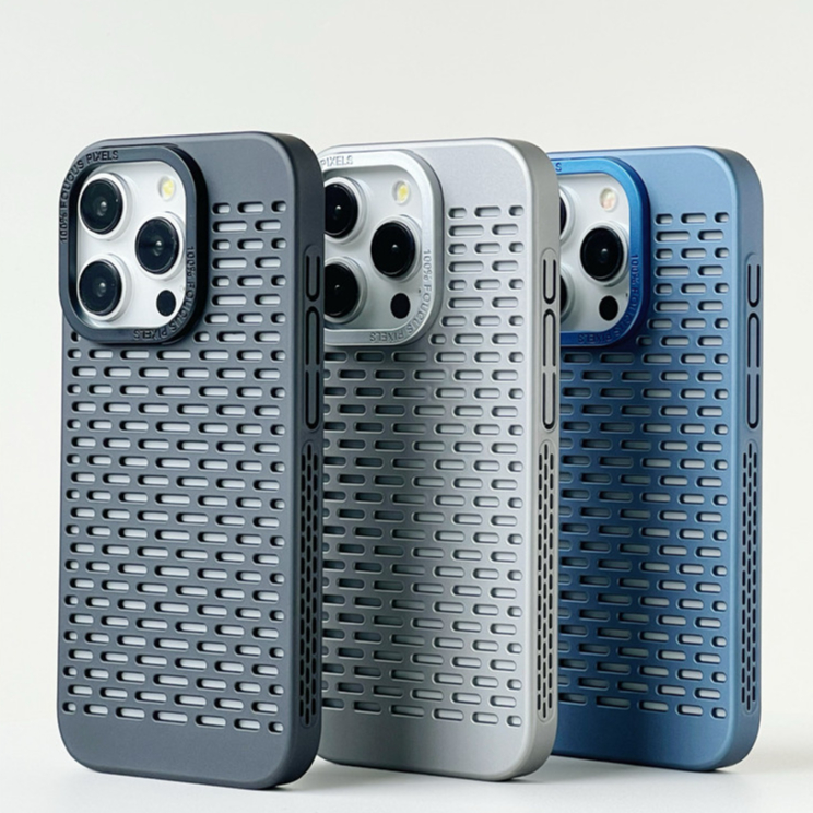 ใหม่บางเฉียบแม่เหล็กระบายอากาศกระจายความร้อนชุบเคสโทรศัพท์สําหรับiphone 15 PRO MAX 11 12 13 14 PRO MAX PLUSฝาครอบระบายความร้อนกันกระแทกเคสแข็ง